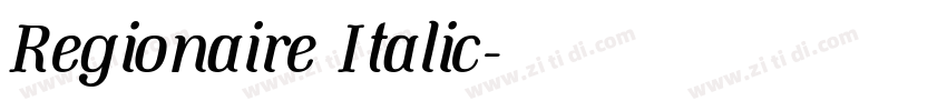 Regionaire Italic字体转换